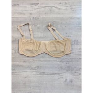 Skims Ultra Fine Mesh Bra women's size 36DD nude balconette soft underwire